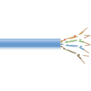 Black Box GigaTrue Cat.6 UTP Network Cable - 1000 ft Category 6 Network Cable for Patch Panel, Wallplate, Network Device - First End: Bare Wire - Second End: Bare Wire - 1 Gbit/s - CM - 24 AWG - Blue
