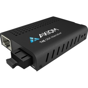 Axiom Transceiver/Media Converter - 1 x Network (RJ-45) - 1 x SC Ports - DuplexSC Port - Multi-mode - Gigabit Ethernet - 1000Base-SX, 10/100/1000Base-TX - 1.24 Mile - DC