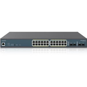 EnGenius EWS7928P-FIT Ethernet Switch - 24 Ports - Manageable - Gigabit Ethernet - 10/100/1000Base-T, 1000Base-X - 2 Layer Supported - Modular - 4 SFP Slots - 240 W PoE Budget - Twisted Pair, Optical Fiber - PoE Ports - Rack-mountable - 1 Year Limite