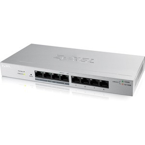 ZYXEL 8-Port GbE Web Managed PoE Switch - 8 Ports - Manageable - Gigabit Ethernet - 1000Base-T - 2 Layer Supported - Twisted Pair - Desktop