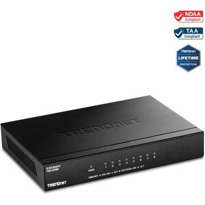 TRENDnet 8-Port Unmanaged 2.5G Switch, 8 x 2.5GBASE-T Ports, 40Gbps Switching Capacity, Backwards Compatible with 1000Mbps Devices, Fanless, Wall Mountable, Black, TEG-S380 - 8 Ports - 2.5 Gigabit Ethernet - 2.5GBase-T - TAA Compliant - 2 Layer Suppo
