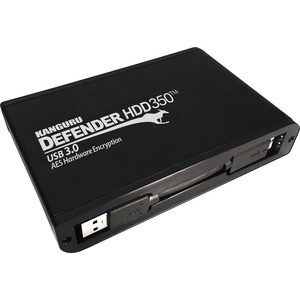 Kanguru Defender HDD350 5 TB FIPS 140-2 Certified - Hardware Encrypted Hard Drive - 2.5" External - SATA (SATA/600) - Matte Black - TAA Compliant - Server Device Supported - USB 3.2 (Gen 1) - 5400rpm - 100 MB/s Maximum Read Transfer Rate - 256-bit En