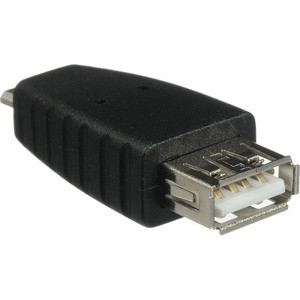 Axiom USB-A 2.0 Female to Micro USB-B Male Adapter - 1 x 5-pin Type B Micro USB Male - 1 x Type A USB 2.0 USB Female - Black