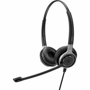 EPOS IMPACT SC 660 - Stereo - Easy Disconnect - Wired - 50 Hz - 18 kHz - On-ear - Binaural - 3.28 ft Cable - Noise Cancelling Microphone - Noise Canceling - Black, Silver
