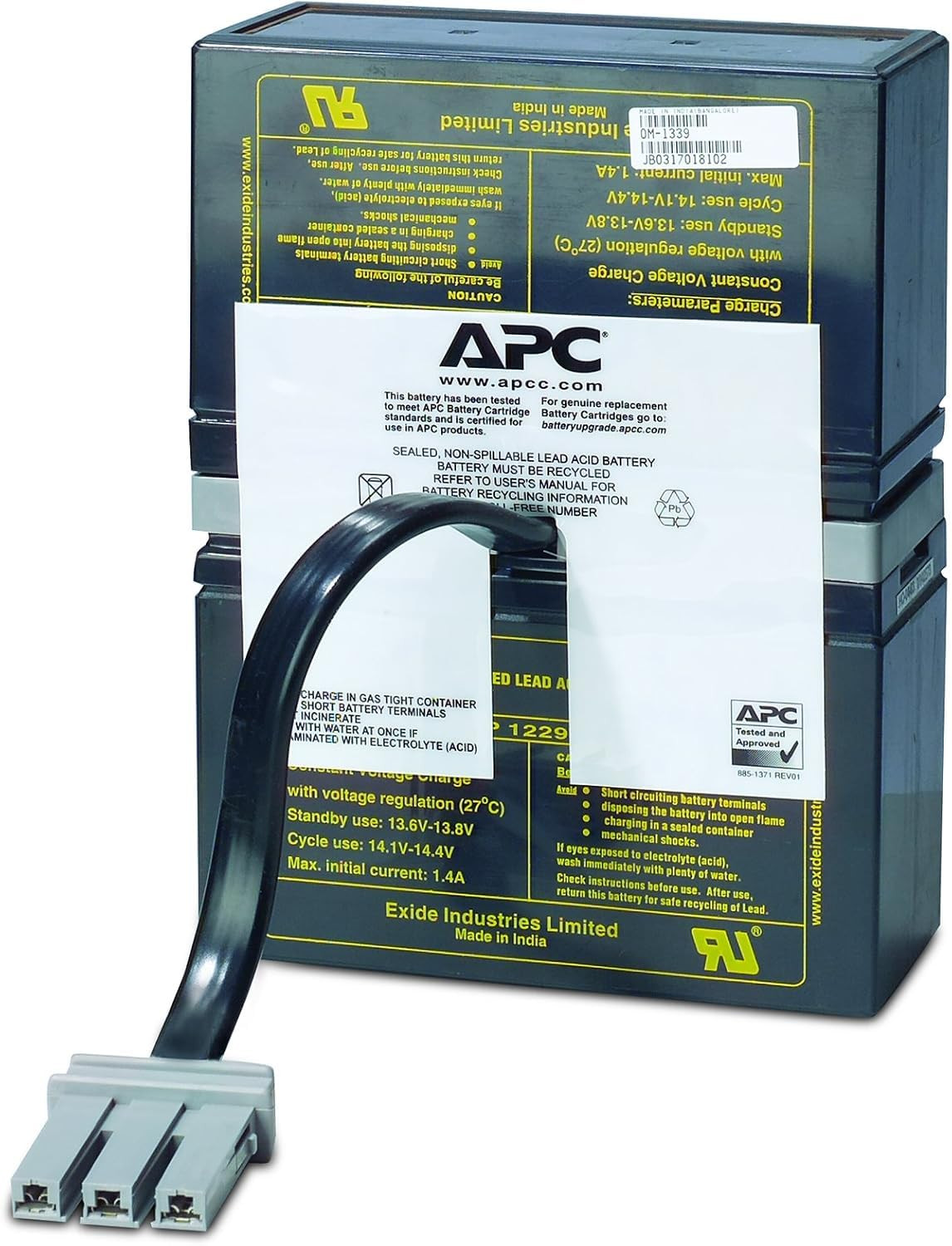APC Replacement Battery Cartridge - Spill-proof, Maintenance-free Sealed Lead Acid Hot-swappable