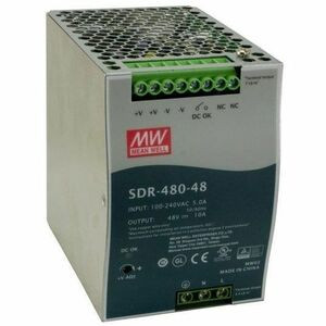 Transition Networks Hardened DIN Rail Mounted Power Supply - DIN Rail - 120 V AC, 230 V AC Input - 48 V DC Output - 480 W - 94% Efficiency - TAA Compliant