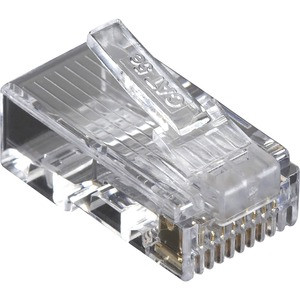 Black Box CAT5e Modular Plug for Round Solid/Stranded Cable - Unshielded - 100-Pack - 100 Pack - 1 x RJ-45 Network Male