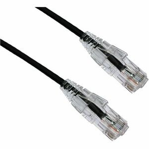 Axiom 12FT CAT6A BENDnFLEX Ultra-Thin Snagless Patch Cable (Black) - TAA Compliant - 12 ft Category 6a Network Cable for Network Device - First End: 1 x RJ-45 Network - Male - Second End: 1 x RJ-45 Network - Male - 10 Gbit/s - Patch Cable - Gold Plat