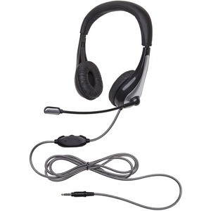 Califone 1025MT NeoTech Plus Headset, Mic, 3.5mm stereo plug with CaliTuff Braided Cord - Stereo - Mini-phone (3.5mm) - Wired - 25 Ohm - 20 Hz - 20 kHz - Over-the-head - Binaural - Circumaural - 6 ft Cable - Noise Reduction, Electret, Condenser, Uni-