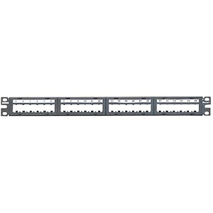 Panduit CPPL24M6BLY Modular Patch Panel - 24 Port(s) - 1U High - Black - 19"/23" Wide - Rack-mountable