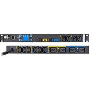Eaton Metered Input rack PDU, 1U, L6-30P input, 10 ft cord, Single-phase, 200-240V, Outlets: (10) C13 Outlet Grip, (4) C19 Outlet Grip - NEMA L6-30P - 10 x IEC 60320 C13, 4 x IEC 60320 C19 - 230 V AC - 5760 W - Network (RJ-45) - 1U - Horizontal - Rac