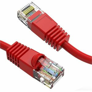 Axiom 30FT CAT5E 350mhz Patch Cable Molded Boot (Red) - TAA Compliant - 30 ft Category 5e Network Cable for Network Device - First End: 1 x RJ-45 Network - Male - Second End: 1 x RJ-45 Network - Male - Patch Cable - Gold Plated Connector - 24 AWG - R
