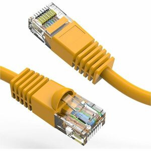 Axiom 30FT CAT5E 350mhz Patch Cable Molded Boot (Yellow) - TAA Compliant - 30 ft Category 5e Network Cable for Network Device - First End: 1 x RJ-45 Network - Male - Second End: 1 x RJ-45 Network - Male - Patch Cable - Gold Plated Connector - 24 AWG 