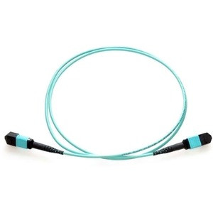 Axiom MPO Female/MPO Male Multimode OM3 50/125 Fiber Optic Cable - 2m - Fiber Optic for Network Device - 6.56 ft - 1 x MPO Female Network - 1 x MPO Male Network - 50/125 µm - Aqua