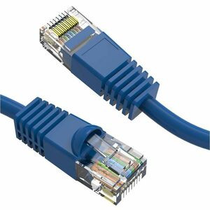 Axiom 35FT CAT5E 350mhz Patch Cable Molded Boot (Blue) - TAA Compliant - 35 ft Category 5e Network Cable for Network Device - First End: 1 x RJ-45 Network - Male - Second End: 1 x RJ-45 Network - Male - Patch Cable - Gold Plated Connector - 24 AWG - 