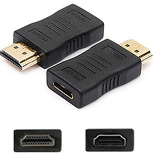 HDMI 1.1 Male to HDMI 1.1 Female Black Adapter For Resolution Up to 1920x1200 (WUXGA) - 100% compatible and guaranteed to work