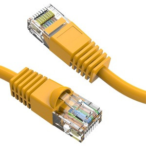 Axiom 18-INCH CAT6 UTP 550mhz Patch Cable Snagless Molded Boot (Yellow) - 1.50 ft Category 6 Network Cable for Media Converter, Router, Switch, Patch Panel, Hub, Network Device - First End: 1 x RJ-45 Network - Male - Second End: 1 x RJ-45 Network - M