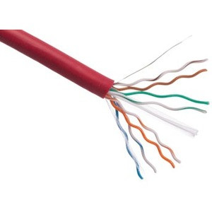 Axiom CAT5E 24AWG 4-Pair Solid Conductor 350MHz Bulk Cable Spool 1000FT (Red) - 1000 ft Category 5e Network Cable for Network Device - First End: 1 x Bare Wire - Second End: 1 x Bare Wire - 24 AWG - Red