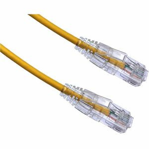 Axiom 100FT CAT6 Snagless BENDnFLEX Ultra-Thin Patch Cable - Yellow - TAA Compliant - 100 ft Category 6 Network Cable for Network Device - First End: 1 x RJ-45 Network - Male - Second End: 1 x RJ-45 Network - Male - Patch Cable - Gold Plated Contact 