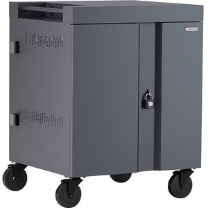 Bretford CUBE Cart - 2 Shelf - Push/Pull Handle - 4 Casters - Steel - 30" Width x 26.5" Depth x 37.5" Height - Orchid - For 36 Devices