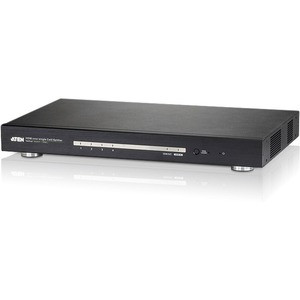 ATEN 4-Port HDMI Over Single Cat 5 Splitter-TAA Compliant - 1 Input Device - 330 ft Range - 4 x Network (RJ-45) - 1 x HDMI In - 1 x HDMI Out - 4K - 4096 x 2160 - Rack-mountable