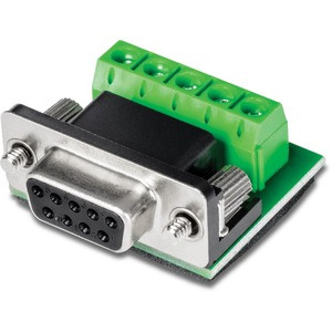 TRENDnet RS232 to RS422 RS485 Converter Adapter, Serial Port Data Converter, Black, TI-S100 - 1 x DB-9 RS-232 Serial - Female - 1 x Terminal Block RS-422/485 Serial