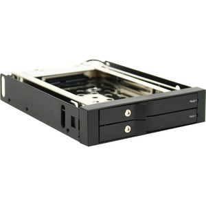 CRU RhinoJR RJ21S Drive Slot Adapter for 3.5" - Serial ATA Host Interface Internal - Black - 2 x HDD Supported - 2 x Total Bay - 2 x 2.5" Bay - Metal