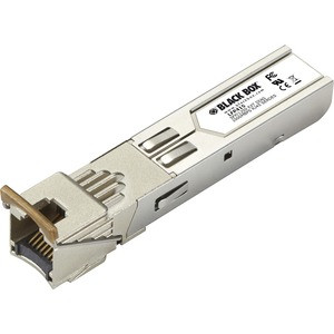 Black Box LFP410 SFP (mini-GBIC) Module - For Data Networking - 1 x RJ-45 1000Base-X LAN - Twisted Pair1.25 Gigabit Ethernet - 1000Base-X - Hot-pluggable - TAA Compliant