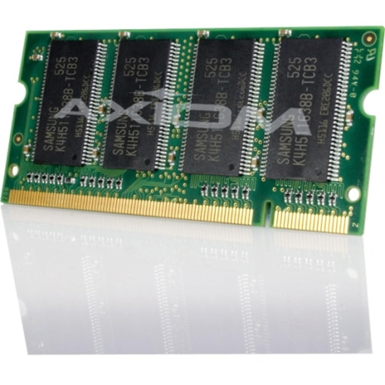 Axiom 1GB DDR-266 SODIMM for Apple # M9682G/A, M9283G/A - 1 GB (1 x 1 GB) - DDR SDRAM - 266 MHz DDR266/PC2100 - Non-ECC - Unbuffered - 200-pin - SoDIMM