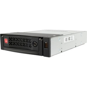 CRU Data Express DE110 Drive Bay Adapter for 5.25" Internal - Black - 1 x Total Bay - 1 x 3.5" Bay - Metal, Steel