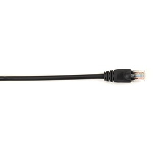 Black Box Connect Cat.6 UTP Patch Network Cable - 25 ft Category 6 Network Cable for Network Device - First End: 1 x RJ-45 Network - Male - Second End: 1 x RJ-45 Network - Male - 1 Gbit/s - Patch Cable - Gold Plated Contact - CM - 26 AWG - Black
