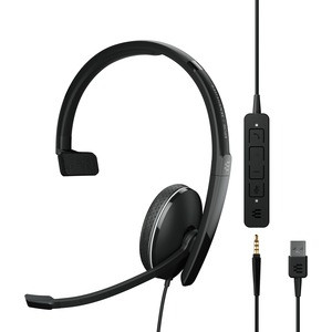 EPOS ADAPT 135 USB II Headset - Mono - USB Type C, Mini-phone (3.5mm) - Wired - On-ear - Monaural - 7.60 ft Cable - Noise Cancelling Microphone