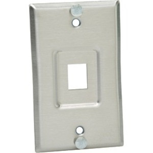 Panduit KWPY Faceplate - 1 x Total Number of Socket(s) - 1-gang - Stainless Steel