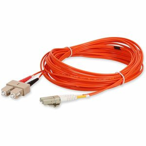 AddOn 2m HP 221691-B21 Compatible LC (Male) to SC (Male) Orange OM1 Duplex Fiber OFNR (Riser-Rated) Patch Cable - 100% compatible and guaranteed to work