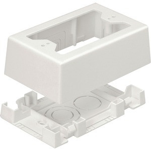 Panduit Surface Raceway Low Voltage Junction Box, White - White - 1 - 5" Length - Polyvinyl Chloride (PVC)