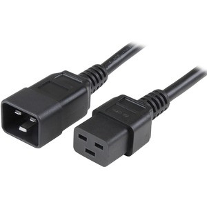 StarTech.com 3 ft Heavy Duty 14 AWG Computer Power Cord - C19 to C20 - Connect a high-powered server to a power distribution unit - C19 to C20 Cord - Heavy Duty 14AWG Power Cable for Power Distribution Units - 3 ft C19 to C20 Power Cord - 1x IEC 320 