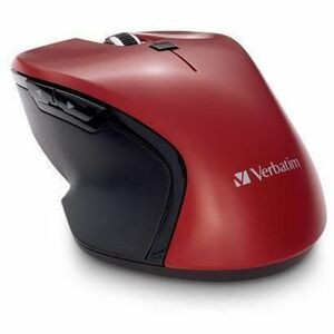Verbatim USB-C? Wireless Blue LED Mouse - Red - Blue LED/Optical - Wireless - Radio Frequency - 2.40 GHz - Red - 1 Pack - USB Type C - 1600 dpi - 6 Button(s)