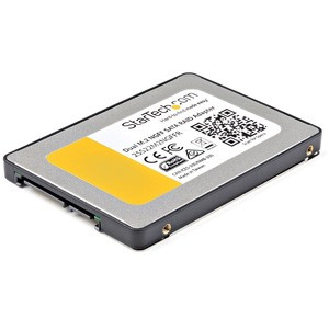 StarTech.com Dual M.2 SATA Adapter with RAID - 2x M.2 SSDs to 2.5in SATA (6Gbps) RAID Adapter Converter with TRIM Support - Install two M.2 SSDs into a 2.5" bay to create high-performance storage with RAID - Dual M.2 SATA adapter - 2x M.2 SSDs to 2.5