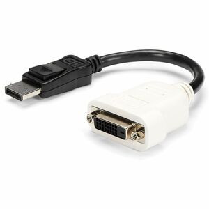 StarTech.com DisplayPort to DVI Adapter, DisplayPort to DVI-D Adapter/Video Converter 1080p, DP 1.2 to DVI Monitor, Latching DP Connector - Passive DisplayPort to DVI-D single-link adapter | 1920x1200/1080p@60Hz; DP 1.2 HBR2; EDID - DisplayPort to DV