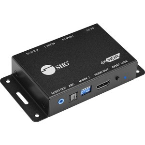 SIIG HDMI 2.0 Audio Extractor / Embedder - 4K @60Hz (YUV 4:4:4 8-bit), HDR 4K @60Hz (YUV 4:2:0 10-bit) - TAA Compliant
