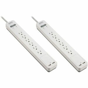 APC by Schneider Electric SurgeArrest Essential 6-Outlet Surge Suppressor/Protector - NEMA 5-15P - NEMA 5-15P - 1080 J - 120 V Input - 4 ft