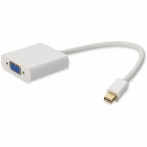 Mini-DisplayPort 1.1 Male to VGA Female White Adapter Which Supports Intel Thunderbolt For Resolution Up to 1920x1200 (WUXGA) - 100% compatible and guaranteed to work