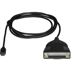 StarTech.com USB C to Parallel Printer Cable - USB to DB25 - Printer Cable Adapter - USB C Printer Cable - Bus Powered - Add a parallel port through your laptop or desktop computer's USB-C port - USB C to DB25 parallel printer adapter cable - UCB C t