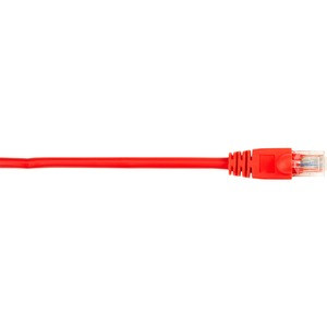 Black Box Connect Cat.5e UTP Patch Network Cable - 2 ft Category 5e Network Cable for Network Device - First End: 1 x RJ-45 Network - Male - Second End: 1 x RJ-45 Network - Male - 1 Gbit/s - Patch Cable - Gold Plated Contact - CM - 26 AWG - Red