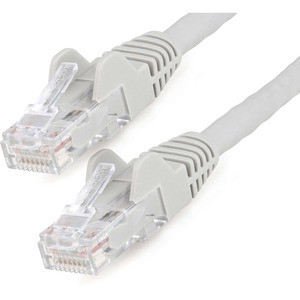 StarTech.com 6in (15cm) CAT6 Ethernet Cable, LSZH (Low Smoke Zero Halogen) 10 GbE Snagless 100W PoE UTP RJ45 Gray Network Patch Cord, ETL - 6in/15.2cm Gray LSZH CAT6 Ethernet Cable - 10GbE Multi Gigabit 1/2.5/5Gbps/10Gbps to 55m - 100W PoE++ - ANSI/T