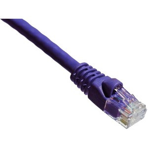 Axiom 2FT CAT6A 650mhz Patch Cable Molded Boot (Purple) - 2 ft Category 6a Network Cable for Network Device - First End: 1 x RJ-45 Network - Male - Second End: 1 x RJ-45 Network - Male - 10 Gbit/s - Patch Cable - Gold Plated Connector - Purple