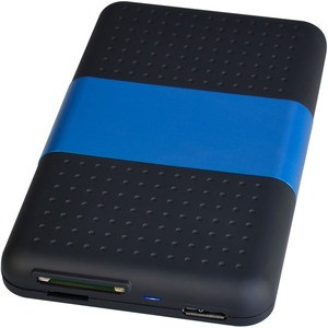 SIIG USB 3.0 to SATA Hard Drive with SD Reader Enclosure - 2.5" - 1 x Total Bay - 1 x 2.5" Bay - Plastic, Aluminum