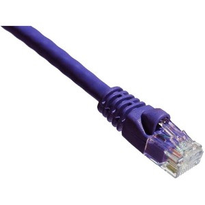 Axiom 12FT CAT5E 350mhz Patch Cable Molded Boot (Purple) - 12 ft Category 5e Network Cable for Network Device - First End: 1 x RJ-45 Network - Male - Second End: 1 x RJ-45 Network - Male - Patch Cable - Purple