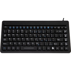 DSI WATERPROOF IP68 MINI USB SILICONE AND WASHABLE KEYBOARD - Cable Connectivity - USB Interface - 86 Key - Windows, PC - Black