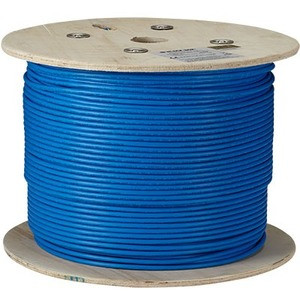 Black Box GigaTrue Cat.6a (F/UTP) Network Cable - 1000 ft Category 6a Network Cable for Network Device - First End: Bare Wire - Second End: Bare Wire - 10 Gbit/s - Shielding - CMR - 23 AWG - Blue